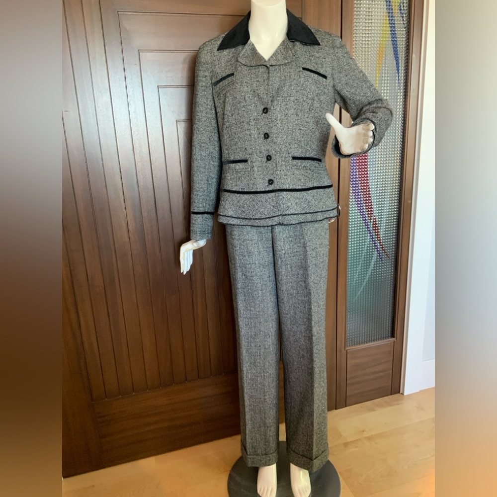 Vintage VEX Jacket & Trouser Suit, Tweed, Wool, EU40 Sz10